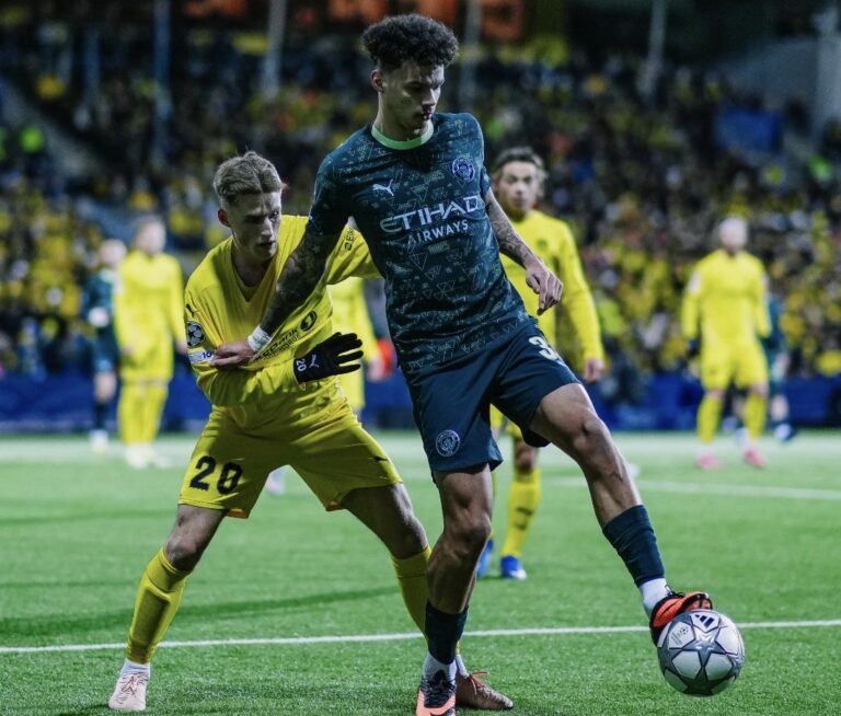 مفاجأة مدوية في دوري أبطال أوروبا.. بودو جليمت يتقدم على مانشستر سيتي بثنائية نظيفة في الشوط الأول