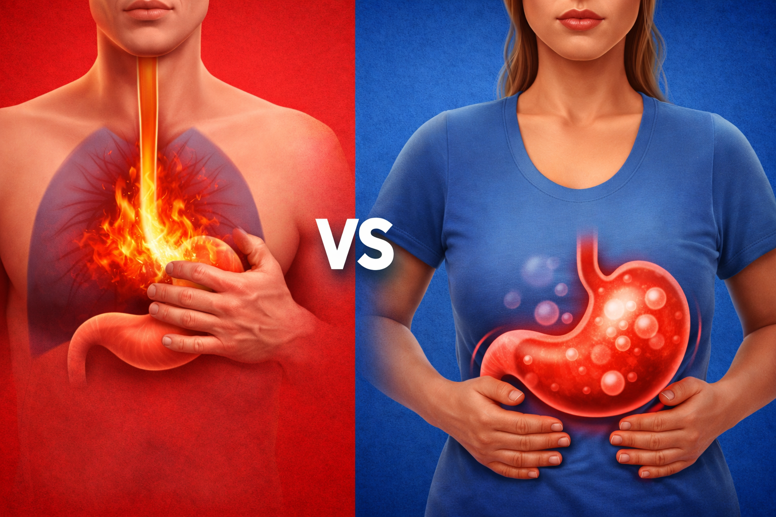 ألم في الصدر ولا البطن؟ الفرق بين الحموضة وعسر الهضم