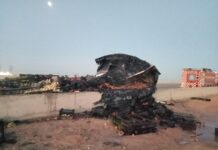 فتح الطريق الساحلي بعد حريق شاحنة خضروات وتفحمها في مطروح