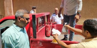 ضبط منشأة غير مرخصة لتعبئة طفايات الحريق بمواد مجهولة في إمبابة