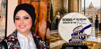 أسبوع روما للفنون يكرم مهندسة الديكور رباب عبد العاطي في المركز الثقافي الإسلامي ب روما